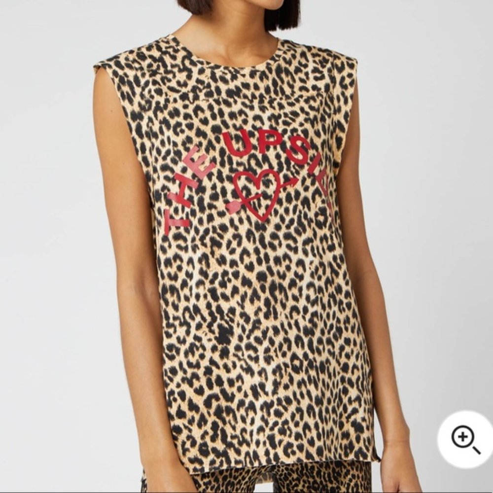 Anthro The Upside Leo Love Leopard Muscle Tank